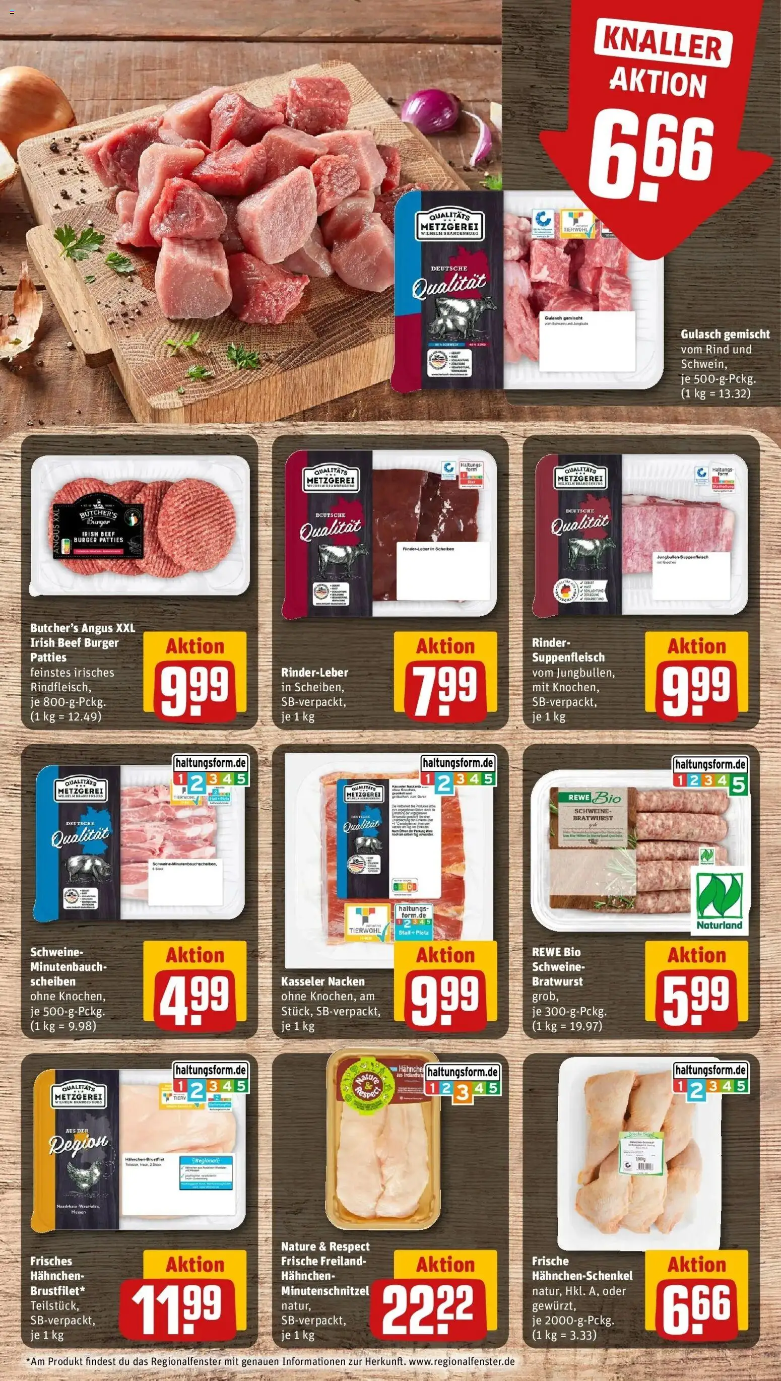 Rewe prospekt Schauenburg / Hoof	 – gültig ab 16.02.2026 | Seite: 12 | Produkte: Hahnchenschenkel, Burger, Gulasch, Suppenfleisch