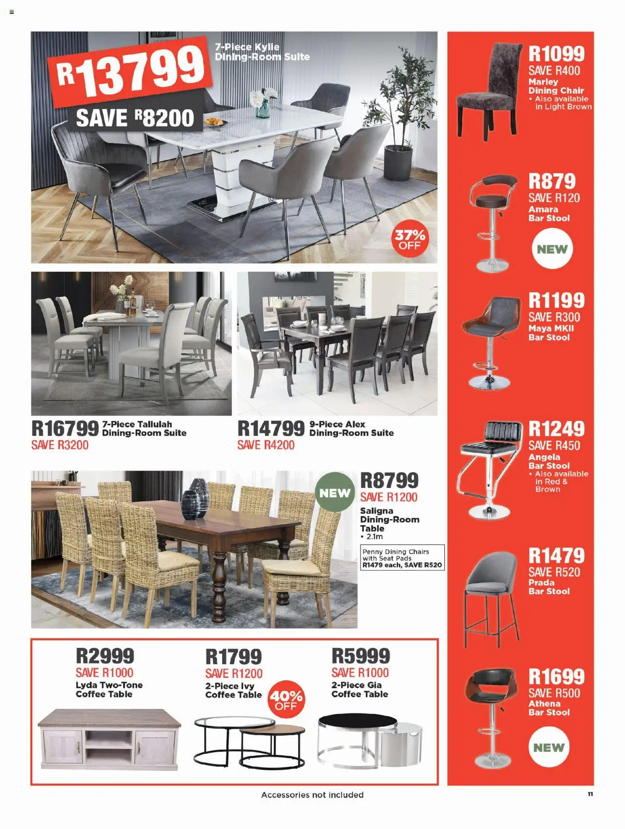 New House and Home catalogue – valid from 22.09.2025 | Page: 11 | Products: Coffee table, Pads, Coffee, Bar stool