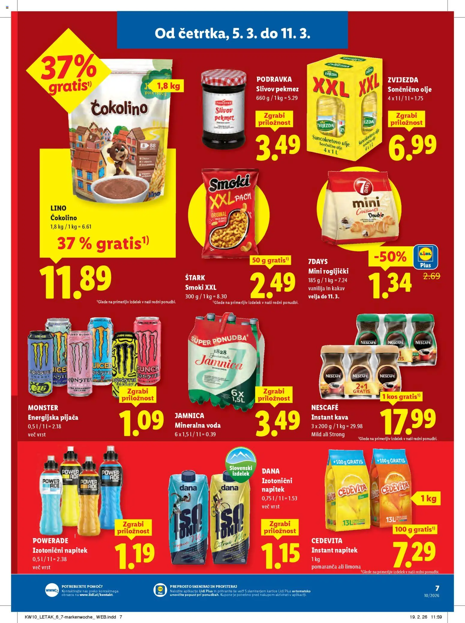 Novi Lidl katalog ponudbe – veljaven od 05.03.2026 | Stran: 9 | Izdelki: Rogljički, Kakav, Mineralna voda, Kava