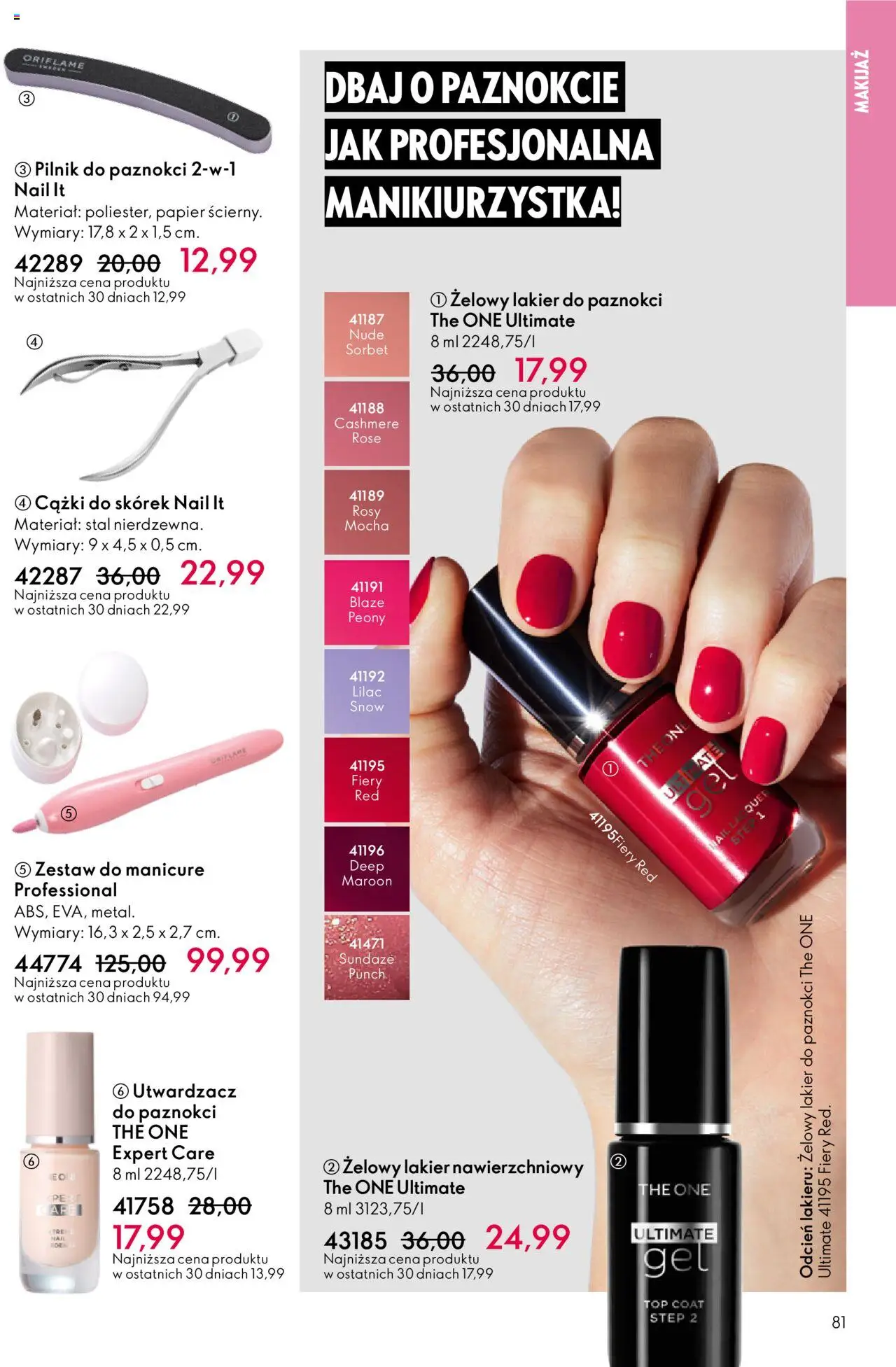 Oriflame Black Friday od 12.11.2025 | Strona: 81 | Produkty: Utwardzacz do paznokci, Top, Sorbet, Makijaż