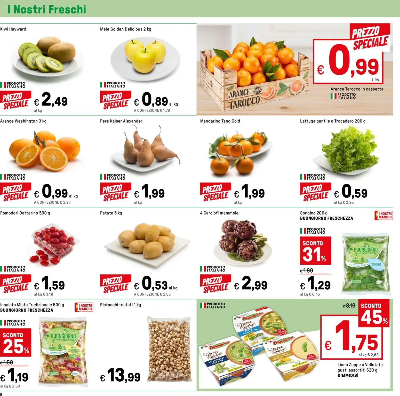 Volantino Iper del 12.02.2026 | Pagina: 6 | Prodotti: Insalata, Patate, Pomodori, Carciofi