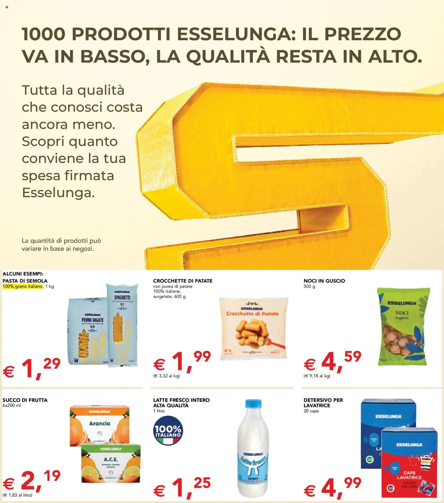 Volantino Esselunga S del 15.01.2026 | Pagina: 2 | Prodotti: Succo, Frutta, Pasta, Crocchette