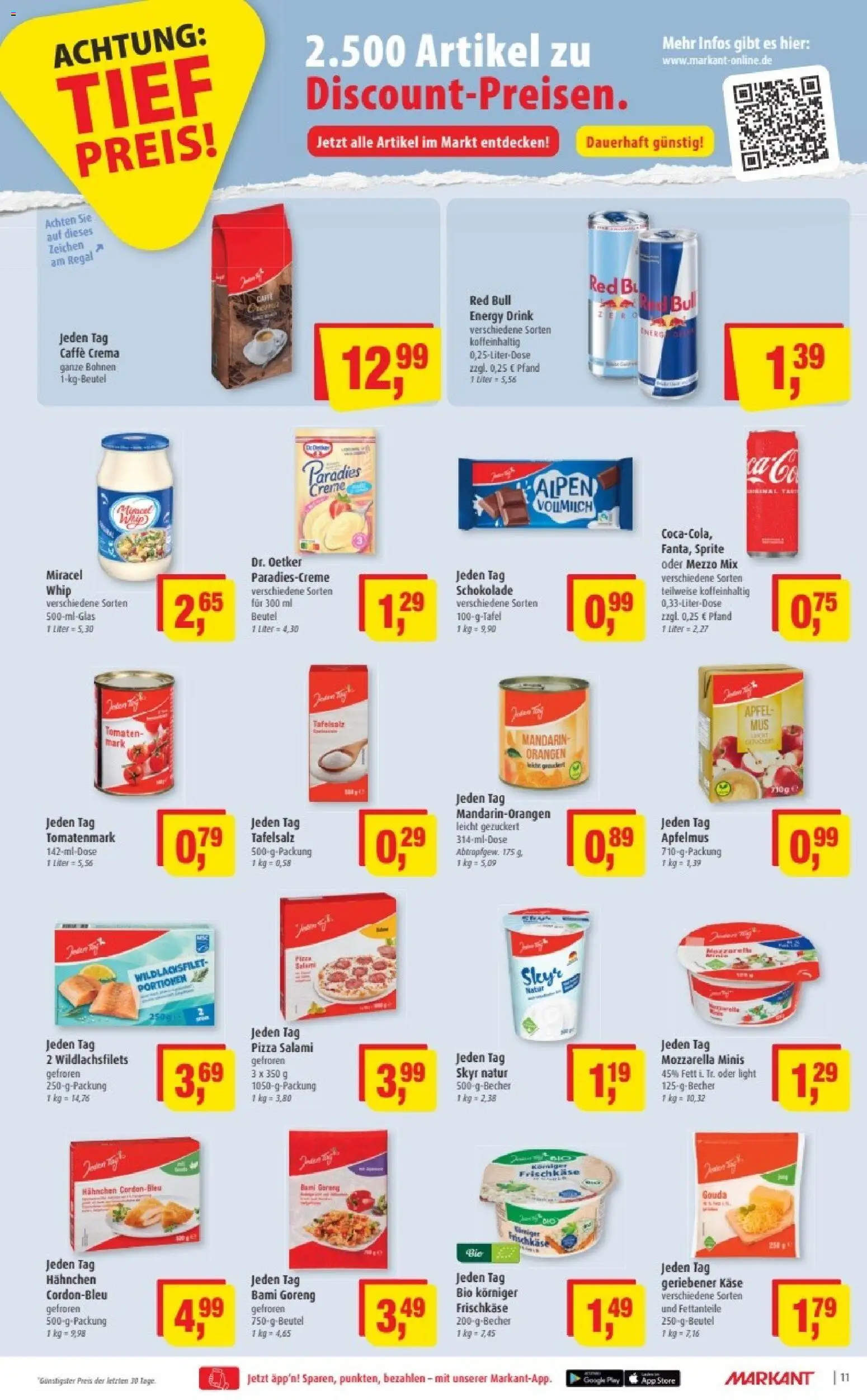 Markant Prospekt 	 – gültig ab 19.01.2026 | Seite: 11 | Produkte: Mezzo mix, Käse, Schokolade, Frischkase