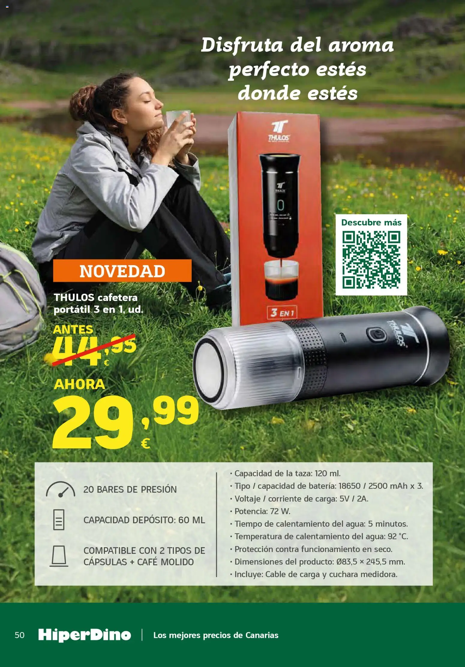 HiperDino folleto │ válido desde el 23.04.2026 | Página: 50 | Productos: Café, Café molido, Cable, Cafetera