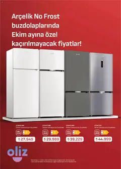 01.10.2025 tarihinden itibaren geçerli olan Arçelik kataloğu önizlemesi | Sayfa: 10 | Ürünler: Buzdolabı