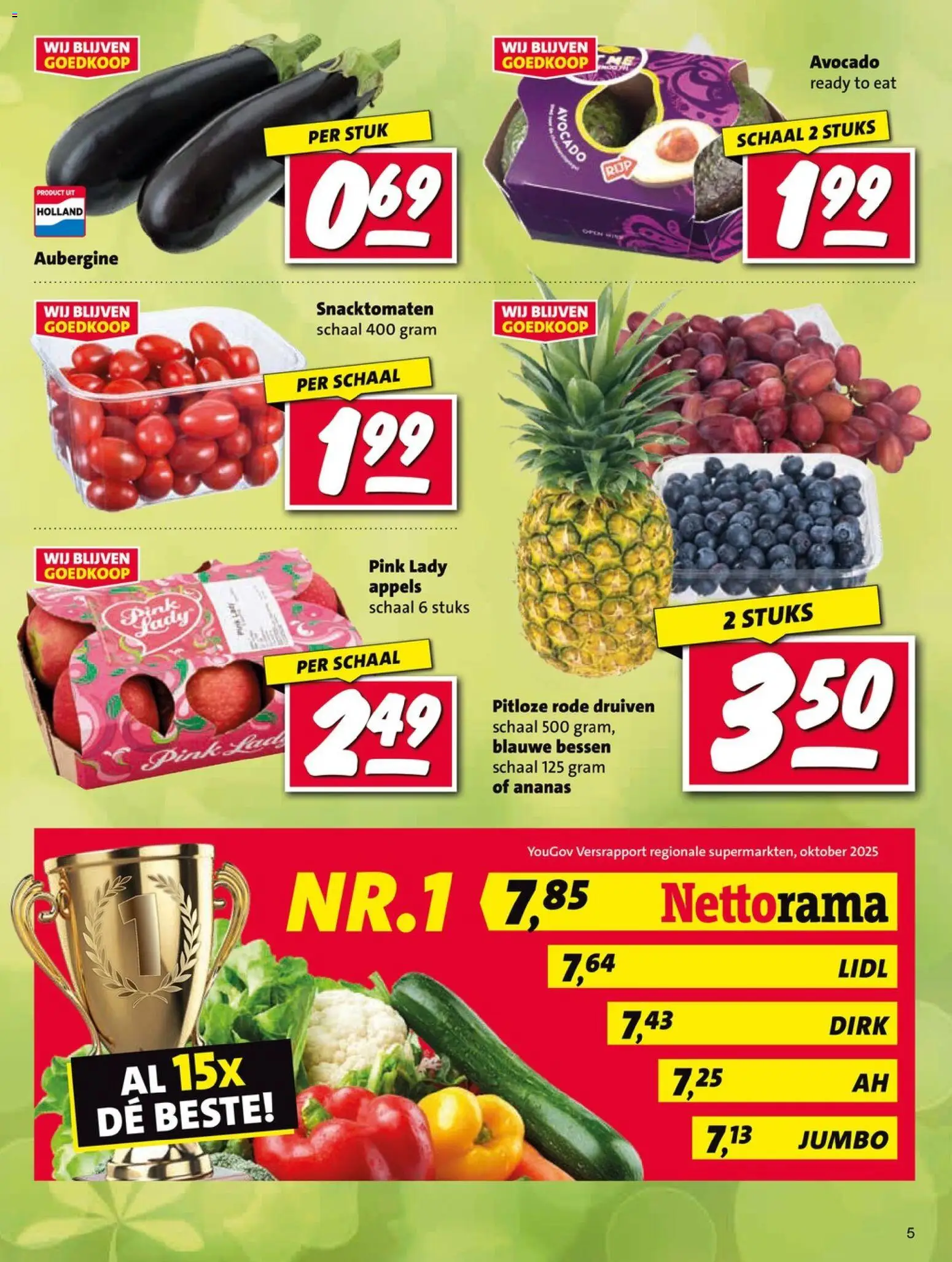 {H1} | Pagina: 5 | Producten: Appels, Ananas, Antipasti, Druiven