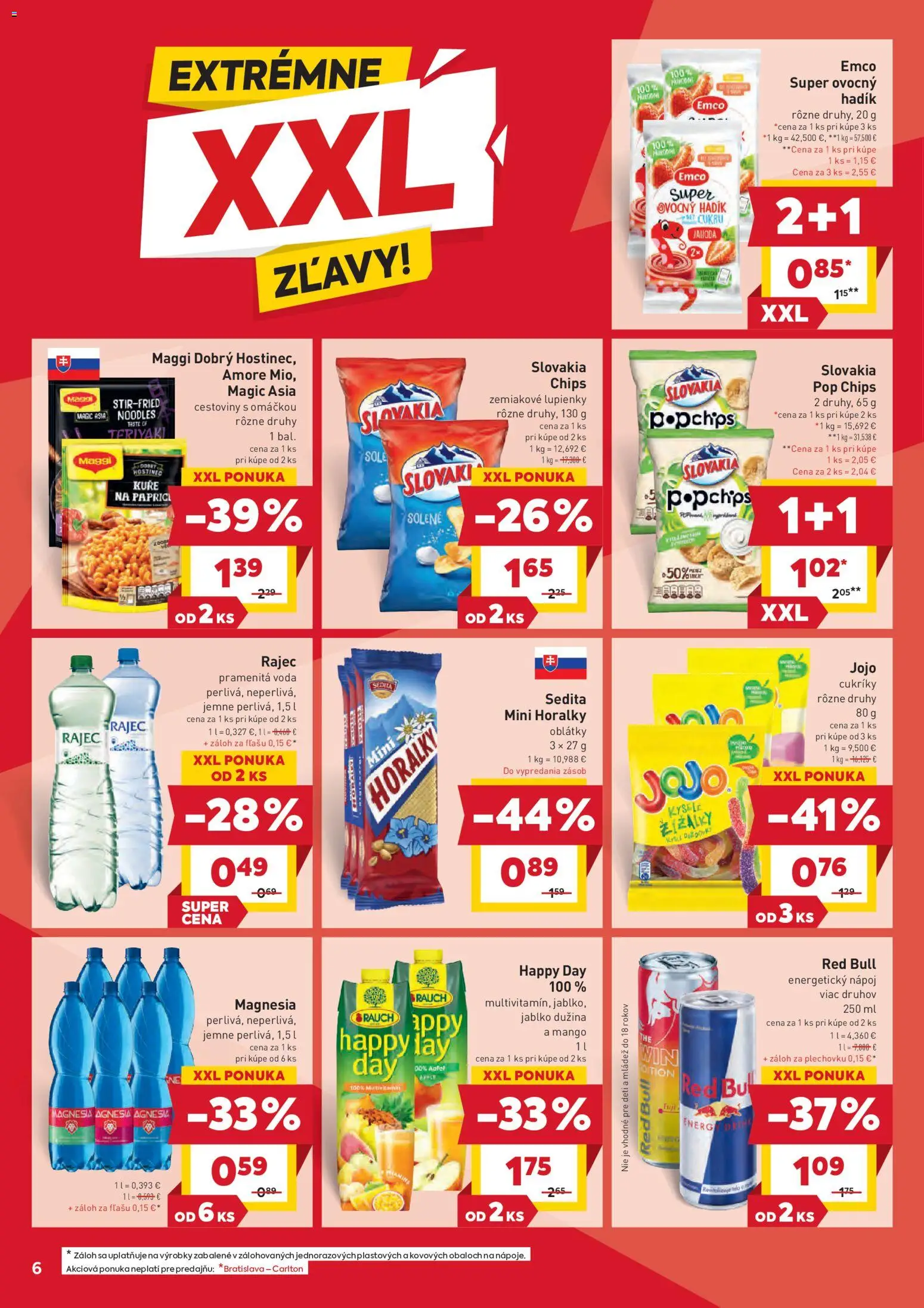 Nové Billa akcie – leták je platný od 14.01.2026 | Strana: 6 | Produkty: Cestoviny, Magnesia, Mango, Energetický nápoj