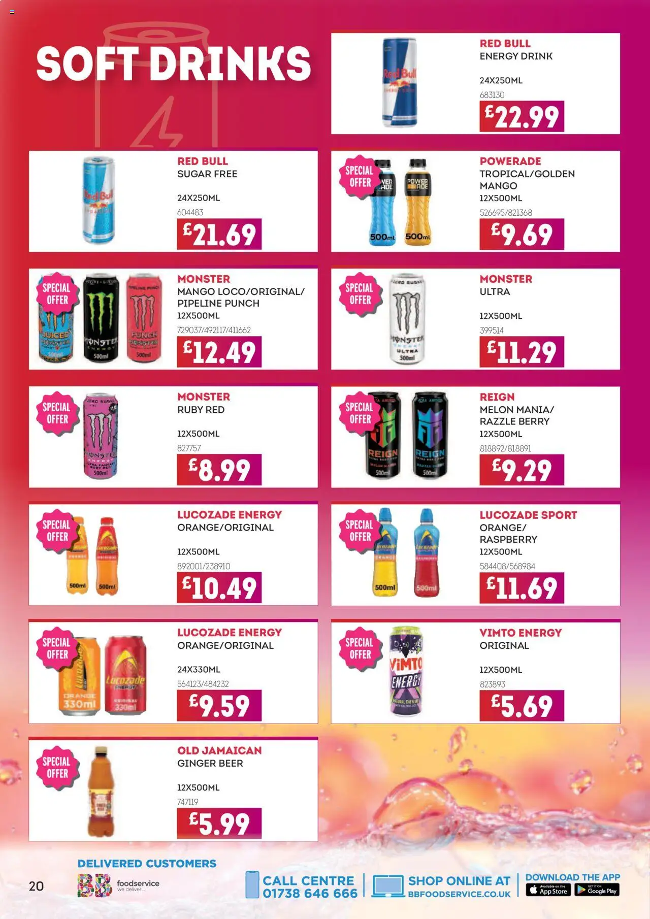 {H1} | Page: 20 | Products: Beer, Mango, Raspberry, Orange