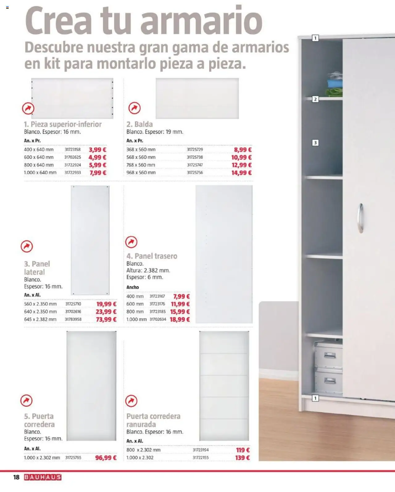 Bauhaus folleto │ válido desde el 05.08.2025 | Página: 18 | Productos: Armario