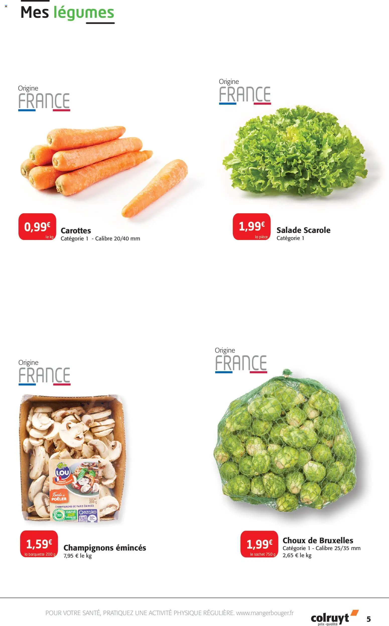 {H1} | Page: 5 | Produits: Salade, Carottes