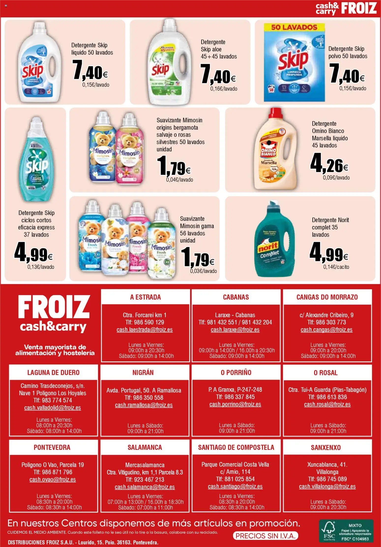 Froiz - Folleto Cash │ válido desde el 11.02.2026 | Página: 16 | Productos: Polvo, Detergente, Detergente líquido, Suavizante