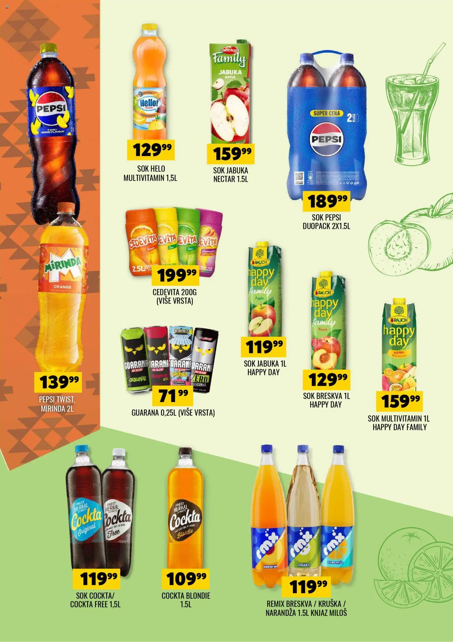 Tekijanka katalog - važi od 14.01.2026 | Strana: 10 | Proizvode: Guarana, Sok, Breskva, Pepsi