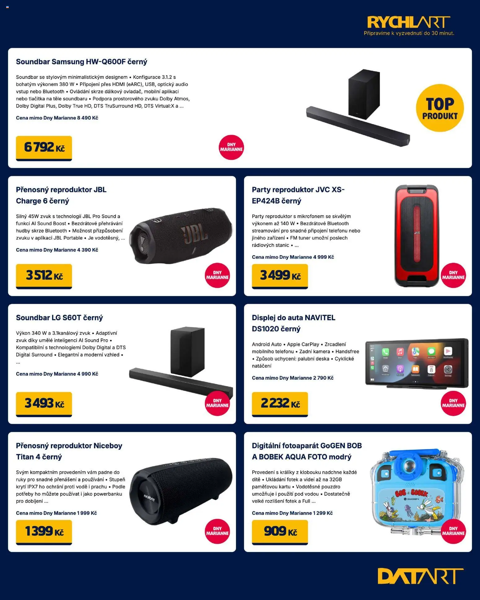 Datart leták od 17.04.2026 | Strana: 9 | Produkty: Niceboy, Fotoaparát, Samsung, Soundbar