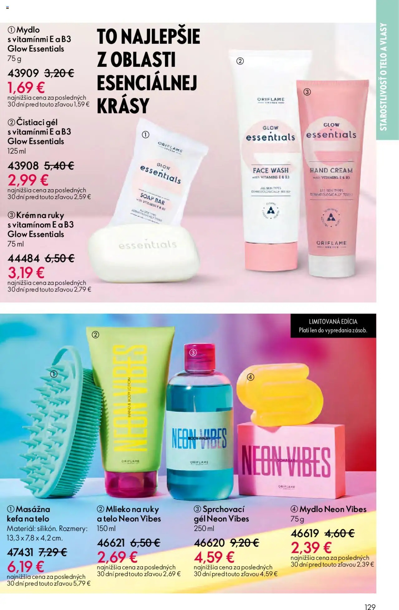 Katalóg Oriflame 13 2025 │ platný od 07.09.2025 | Strana: 129 | Produkty: Mlieko, Kefa, Krém na ruky, Krém