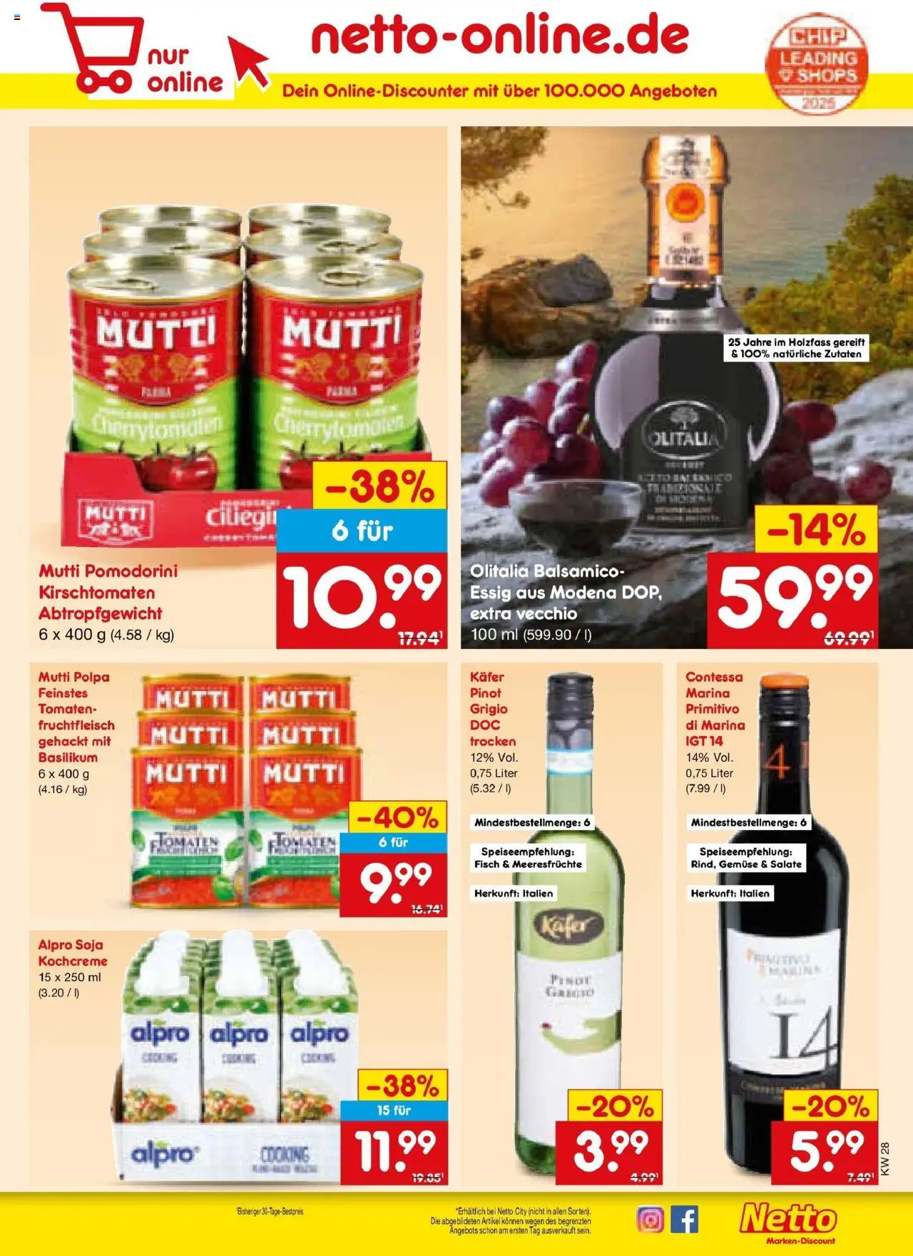Netto Marken-Discount prospekt Lahnau	 - gültig ab dem 07.07.2025 | Seite: 27 | Produkte: Balsamico, Essig, Alpro, Meeresfrüchte