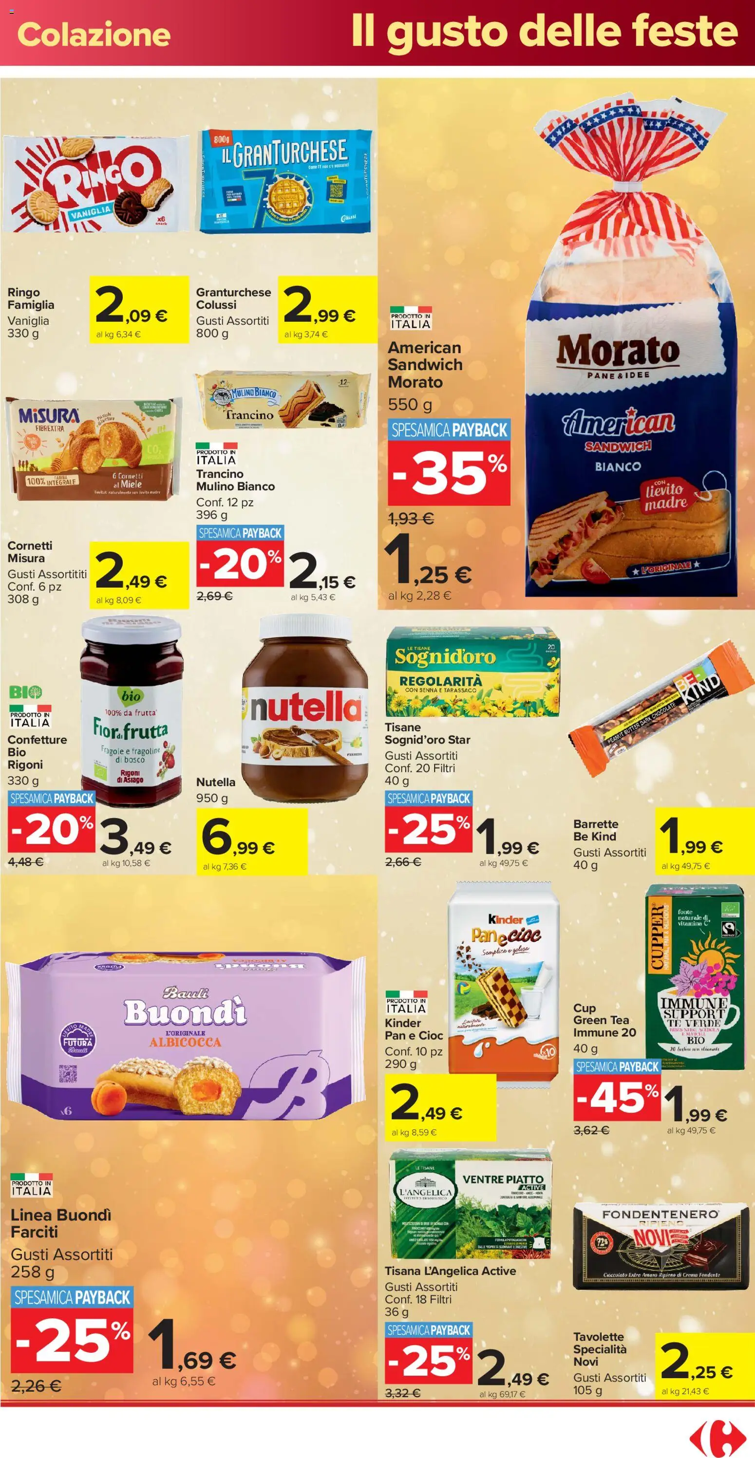 Volantino Carrefour del 16.12.2025 | Pagina: 23 | Prodotti: Crema, Pane, Cioccolato, Miele