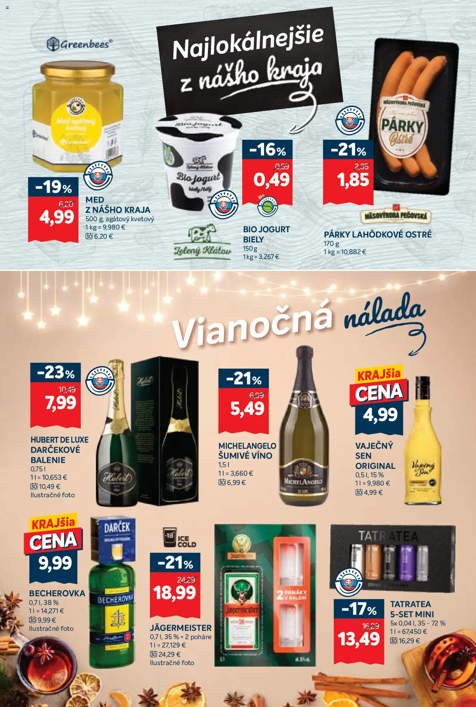 Nové Kraj akcie – leták je platný od 04.12.2025 | Strana: 5 | Produkty: Jägermeister, Becherovka, Víno, Šumivé víno