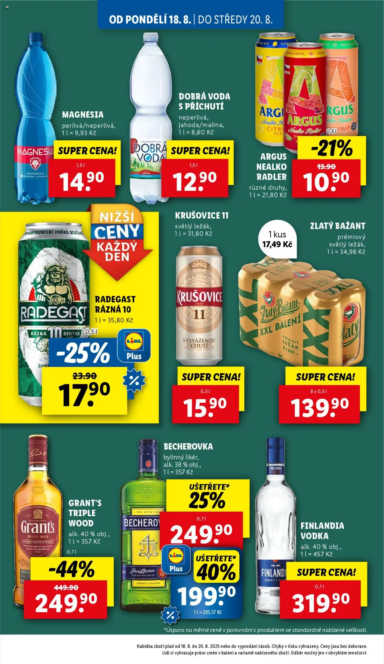 Lidl leták od 18.08.2025 | Strana: 32 | Produkty: Whiskey, Magnesia, Radegast Rázna 10, Radegast