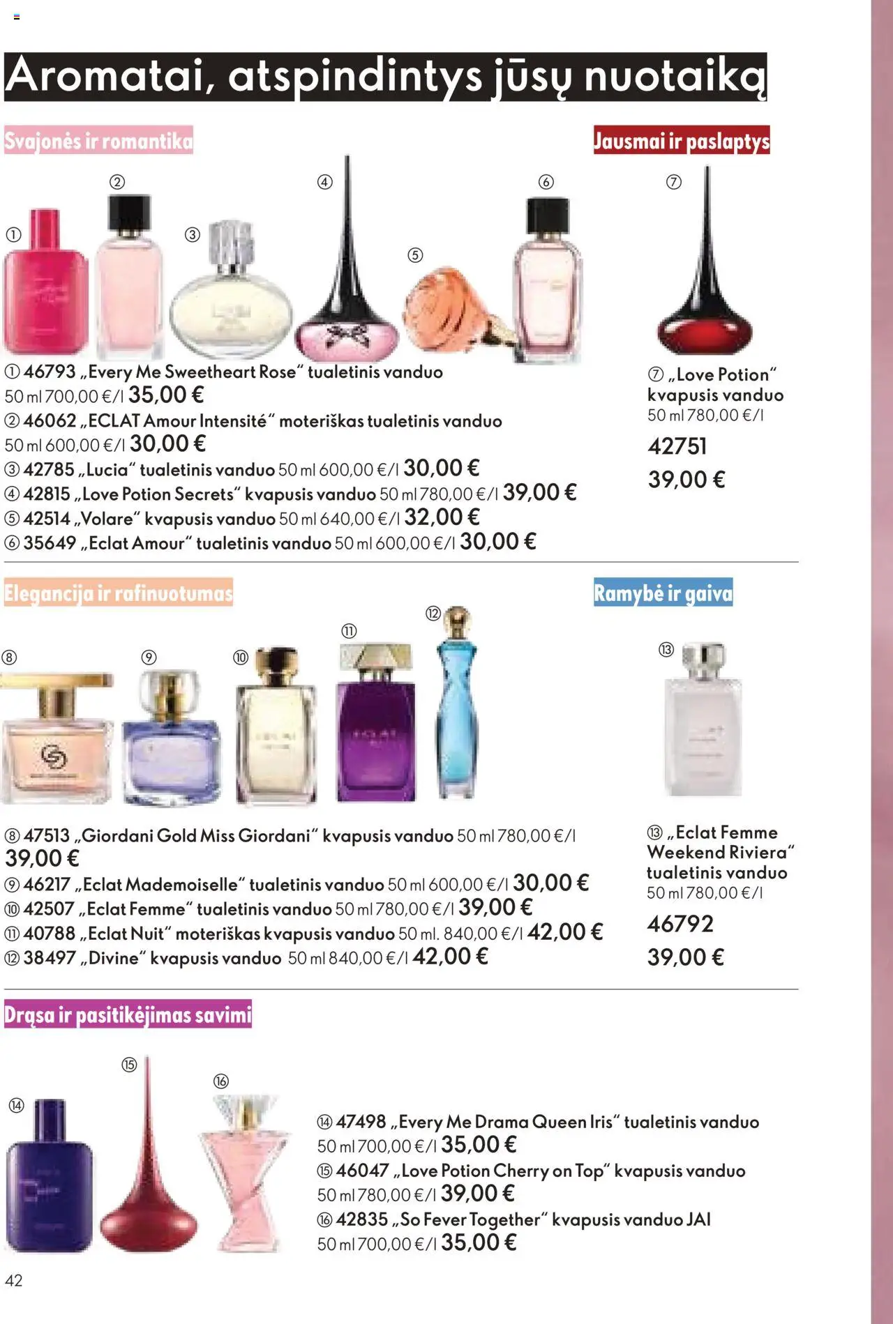 Oriflame - Katalogas 12 2025│galioja nuo 24.08.2025 | Puslapis: 42 | Prekių: Kvapusis vanduo, Tualetinis vanduo