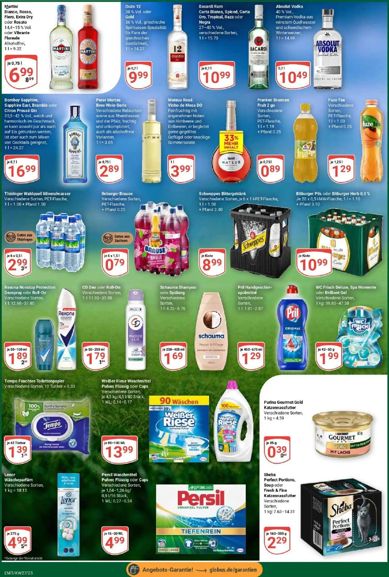 Globus prospekt Mittelhausen	 - gültig ab dem 29.06.2025 | Seite: 9 | Produkte: Lenor, Purina gourmet gold, Persil, Feuchtes Toilettenpapier