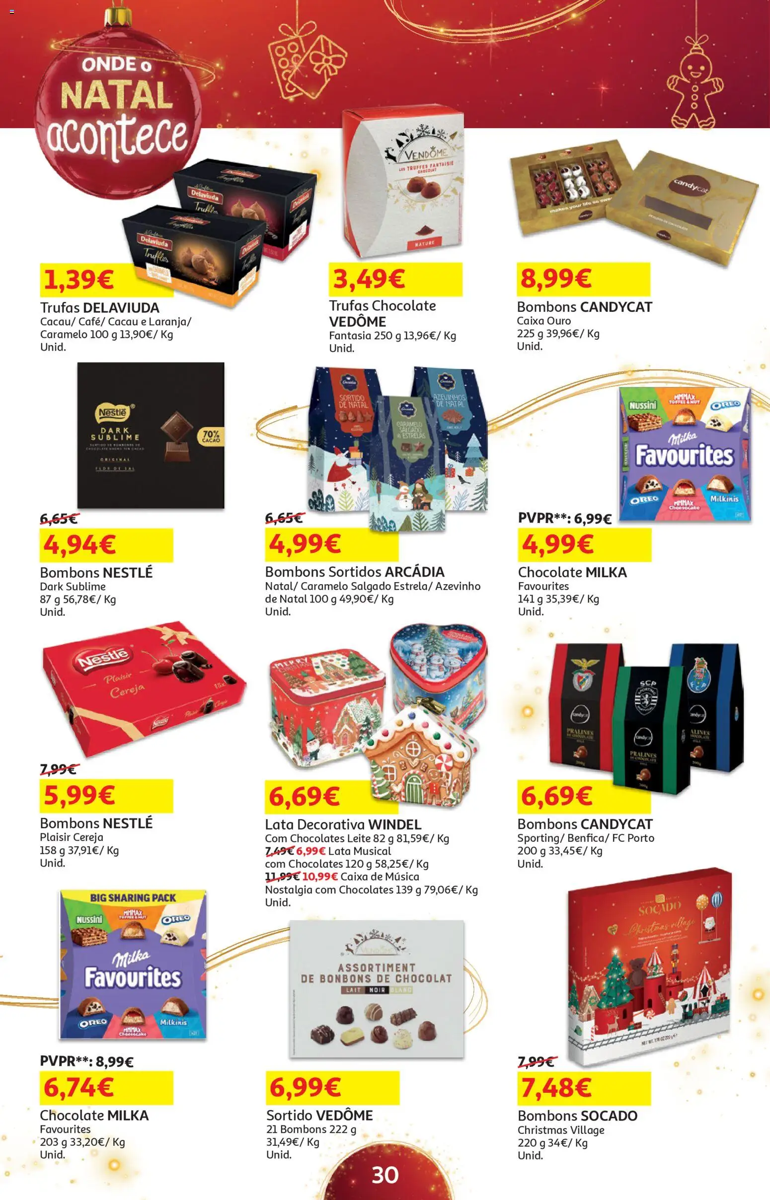 Auchan - Presentes │ válido de 18.11.2025 | Página: 30 | Produtos: Caixa, Leite, Nestlé, Chocolate