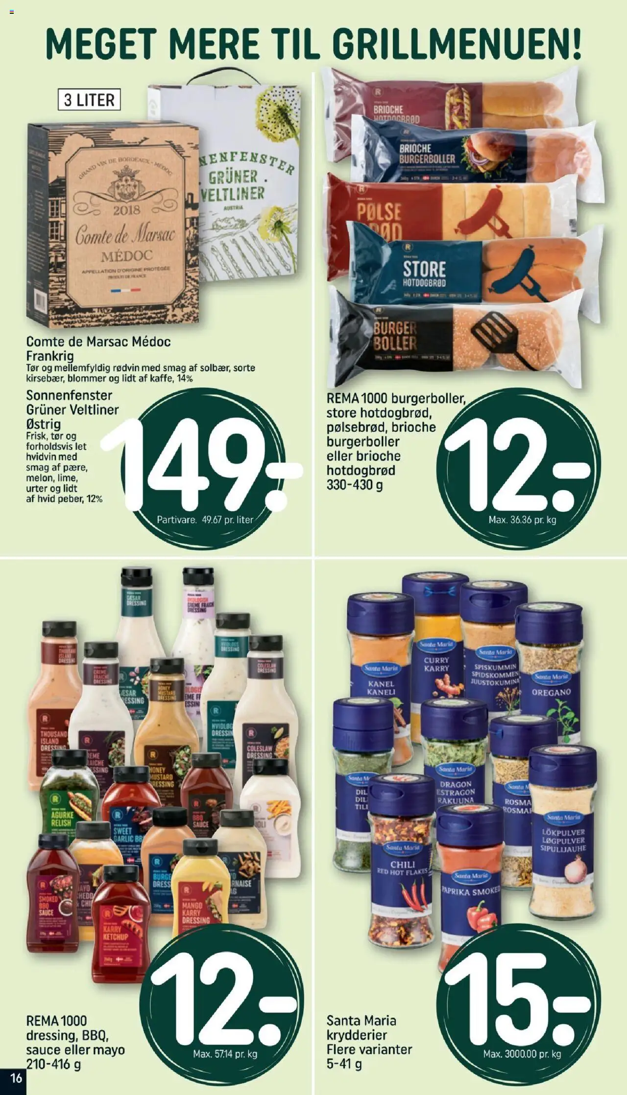 Rema 1000 Tilbudsavis gyldig fra 06.07.2025 | Side: 16 | Produkter: Kanel, Dressing, Hvidløg, Oregano