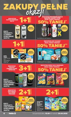 Netto gazetka - Spożywcza od 15.09.2025 | Strona: 6 | Produkty: Chipsy, Wafle, Jogurty pitne, Domestos