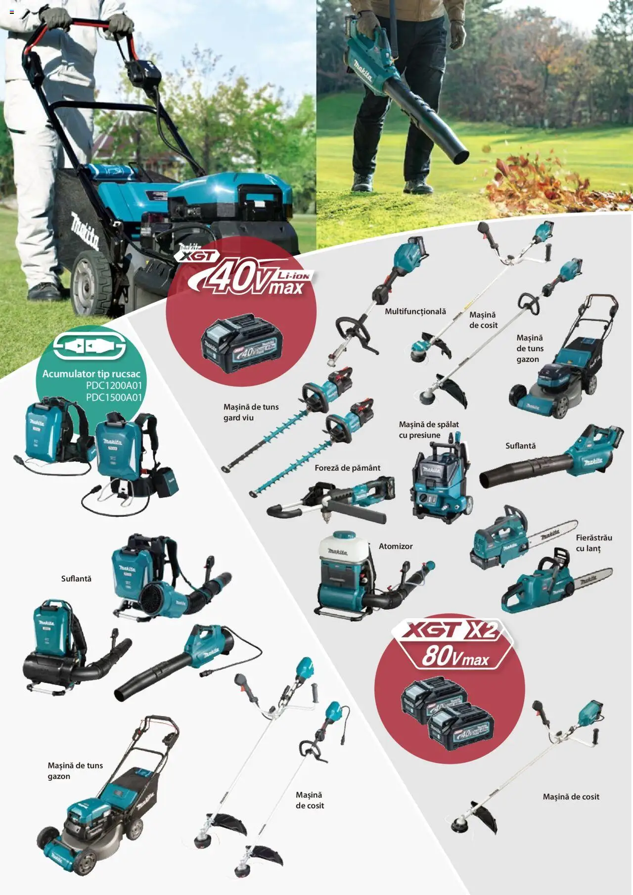 Noul catalog Makita – valabil de la 08.01.2025 | Pagină: 4 | Produse: Suflantă, Foreză de pământ, Rucsac, Mașină de tuns