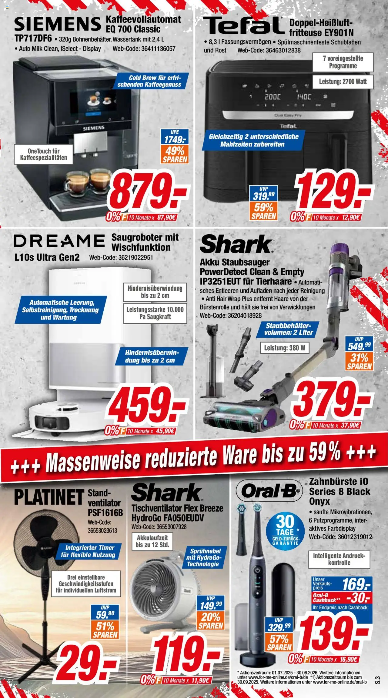 Expert Prospekt 	 - gültig ab dem 18.08.2025 | Seite: 3 | Produkte: Siemens, Staubsauger, Ventilator, Zahnbürste