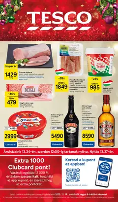 Tesco Hipermarket - Akciós újság  - amely érvényes a következő dátumtól: 18.12.2025