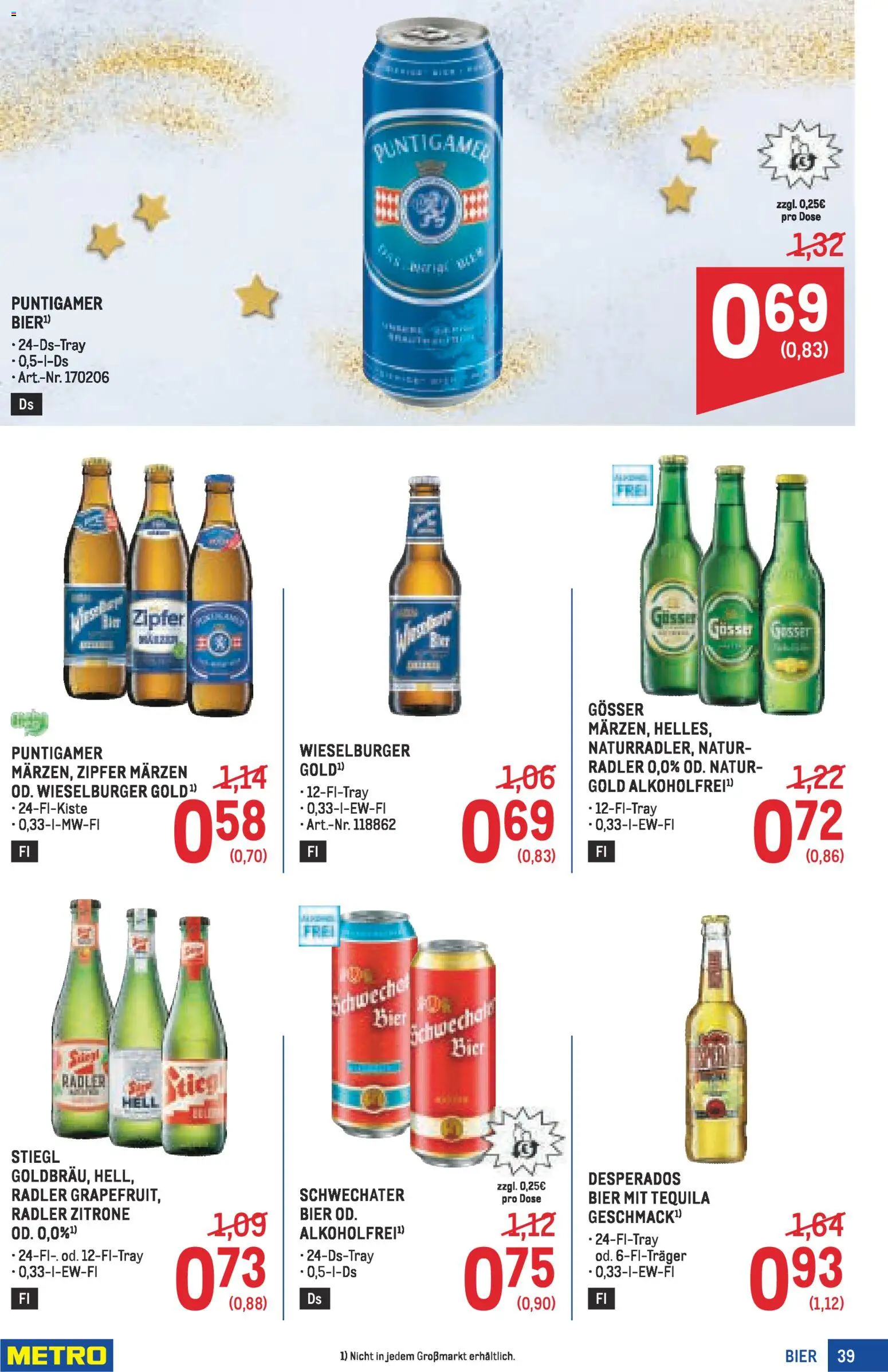 Metro angebote Profi gültig ab 27.11.2025 | Seite: 39 | Produkte: Zitrone, Bier