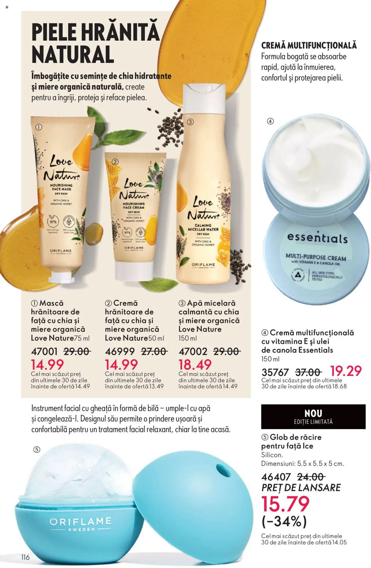Noul catalog Oriflame – valabil de la 12.11.2025 | Pagină: 116 | Produse: Semințe, Ulei, Apă micelară, Apă