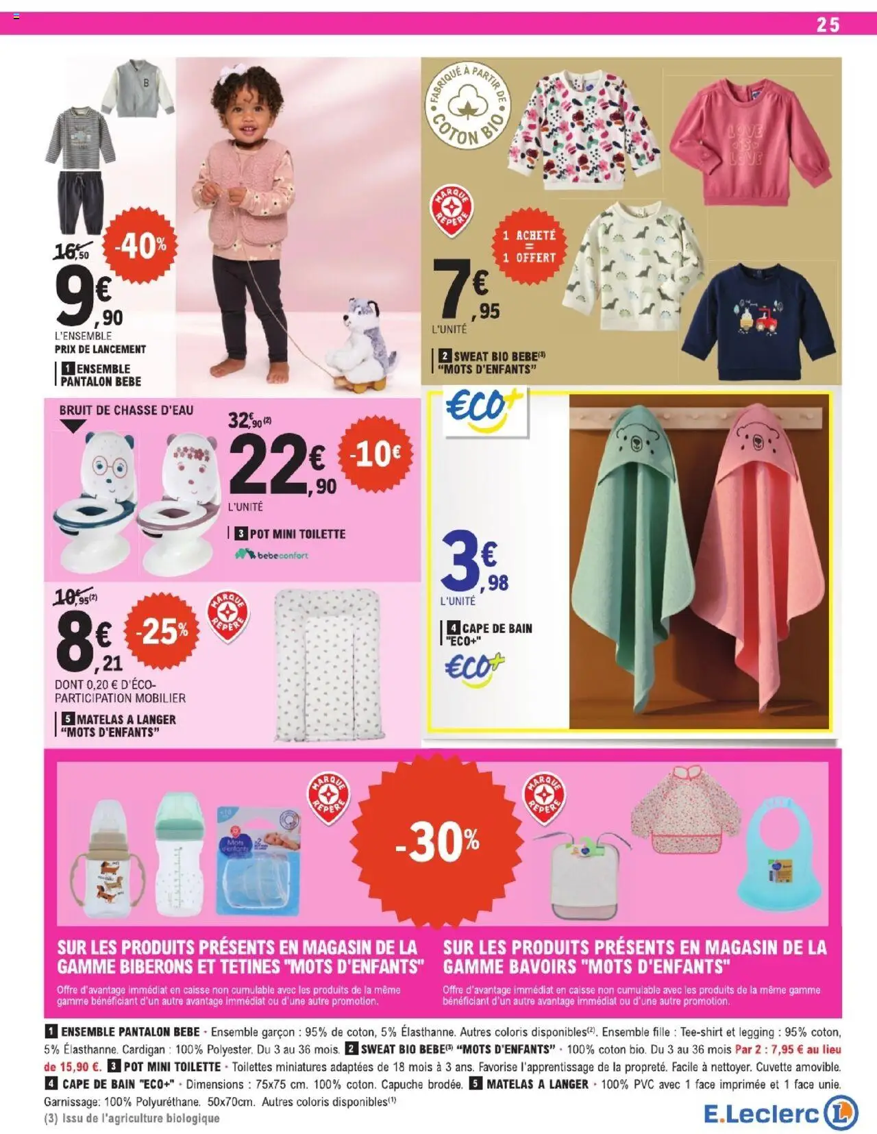  | Page: 25 | Produits: Coton, Matelas, Toilettes, Pantalon