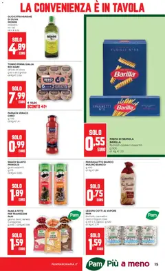 Anteprima del volantino PAM volantino valido a partire dal 26.03.2026 | Pagina: 15 | Prodotti: Fagioli, Olio, Pasta, Tonno
