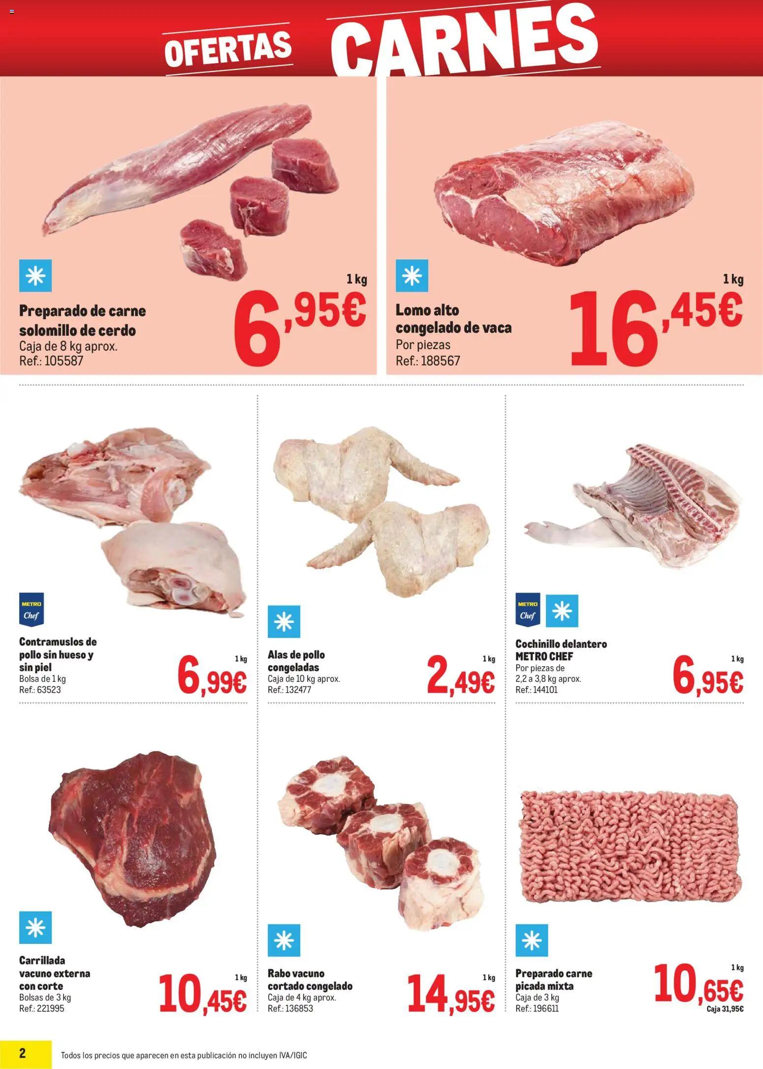 Makro - Precios Canarias │ válido desde el 06.01.2026 | Página: 2 | Productos: Solomillo de cerdo, Cerdo, Bolsa, Caja