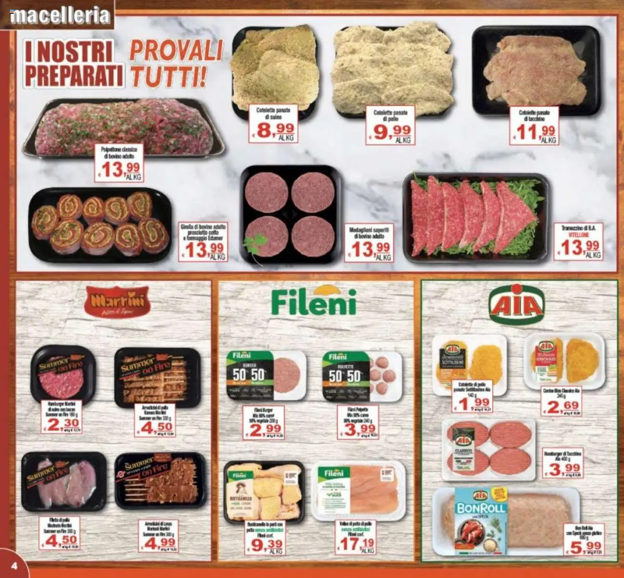Volantino CTS del 25.07.2025 | Pagina: 4 | Prodotti: Prosciutto Cotto, Tacchino, Prosciutto, Tramezzino