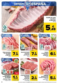 Carrefour folleto │ válido desde el 26.08.2025 | Página: 8 | Productos: Solomillo de cerdo, Longaniza, Costilla de cerdo, Bandeja