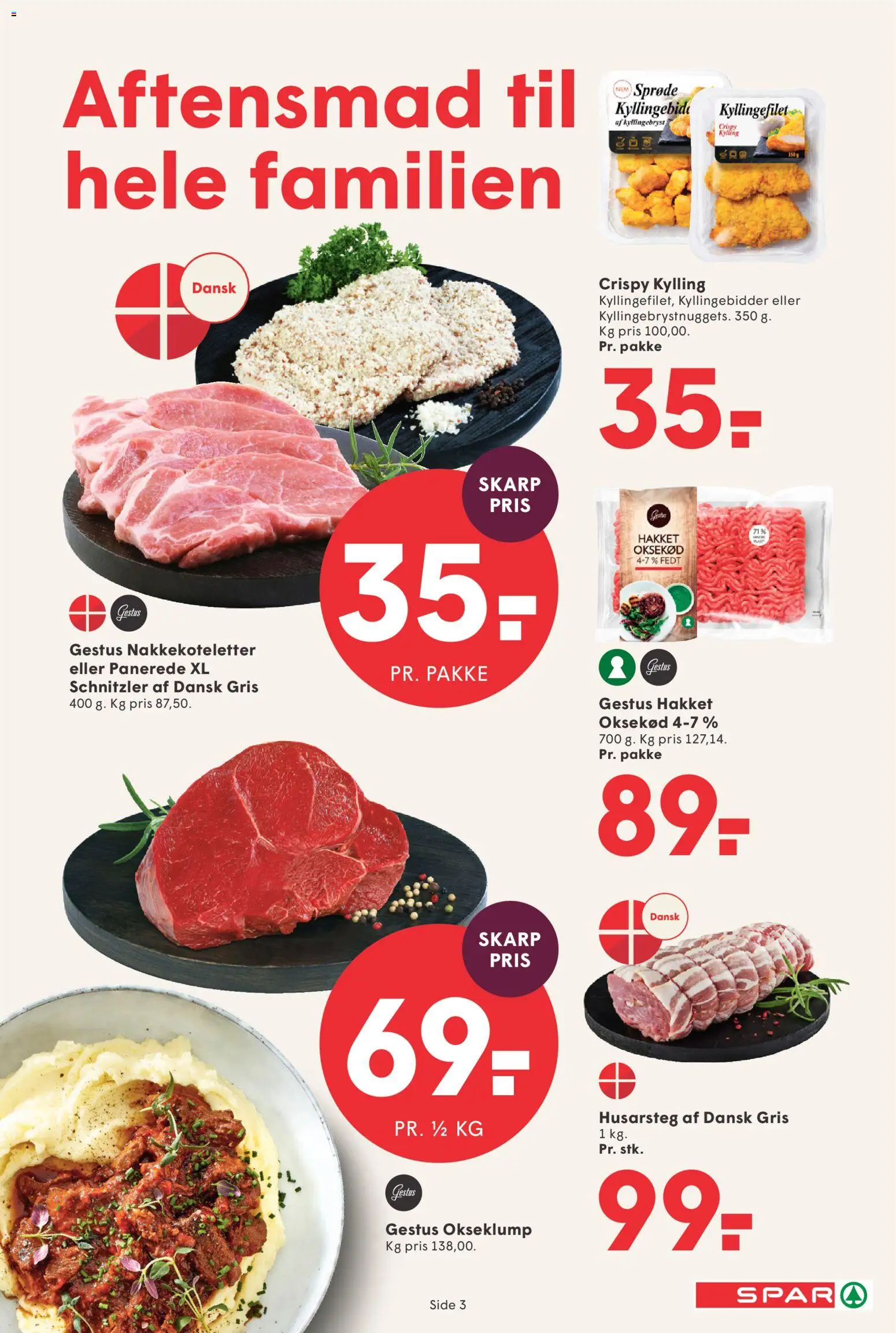 Spar tilbudsavis – gyldig fra 13.02.2026 | Side: 3 | Produkter: Oksekød, Schnitzler