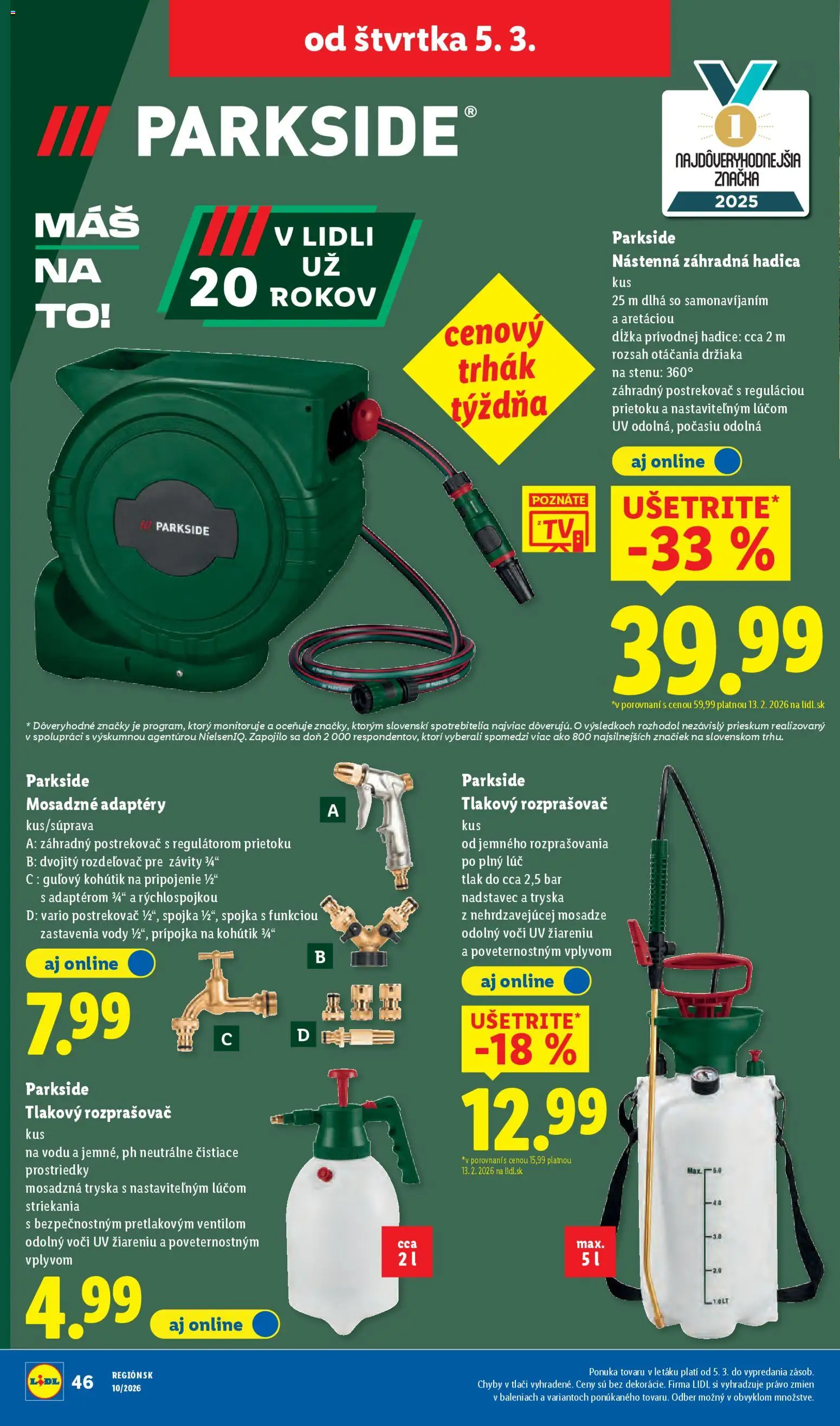 Nové Lidl akcie – leták je platný od 05.03.2026 | Strana: 30 | Produkty: Parkside