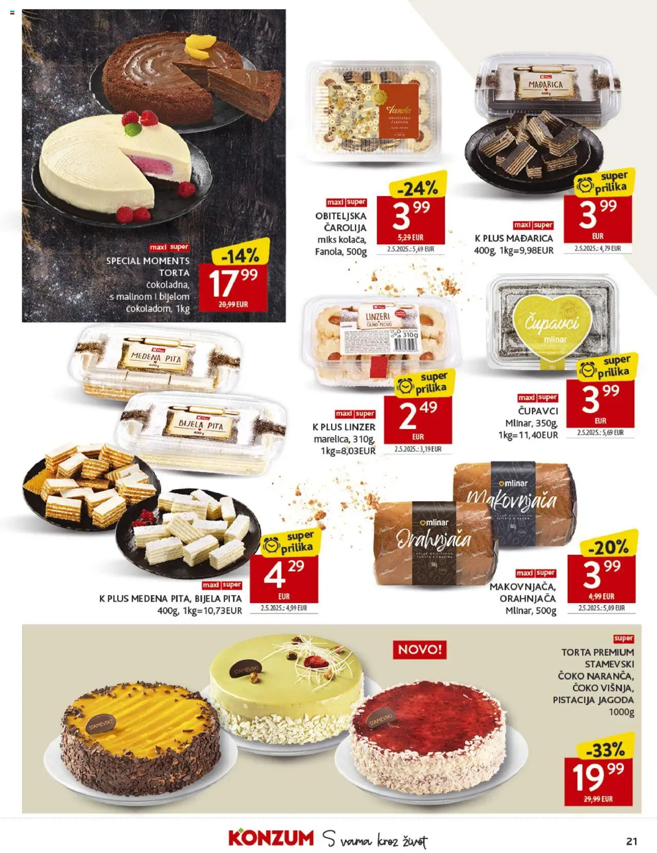 Konzum katalog | vrijedi od 15.10.2025 | Stranica: 21 | Proizvodi: Pita, Torta