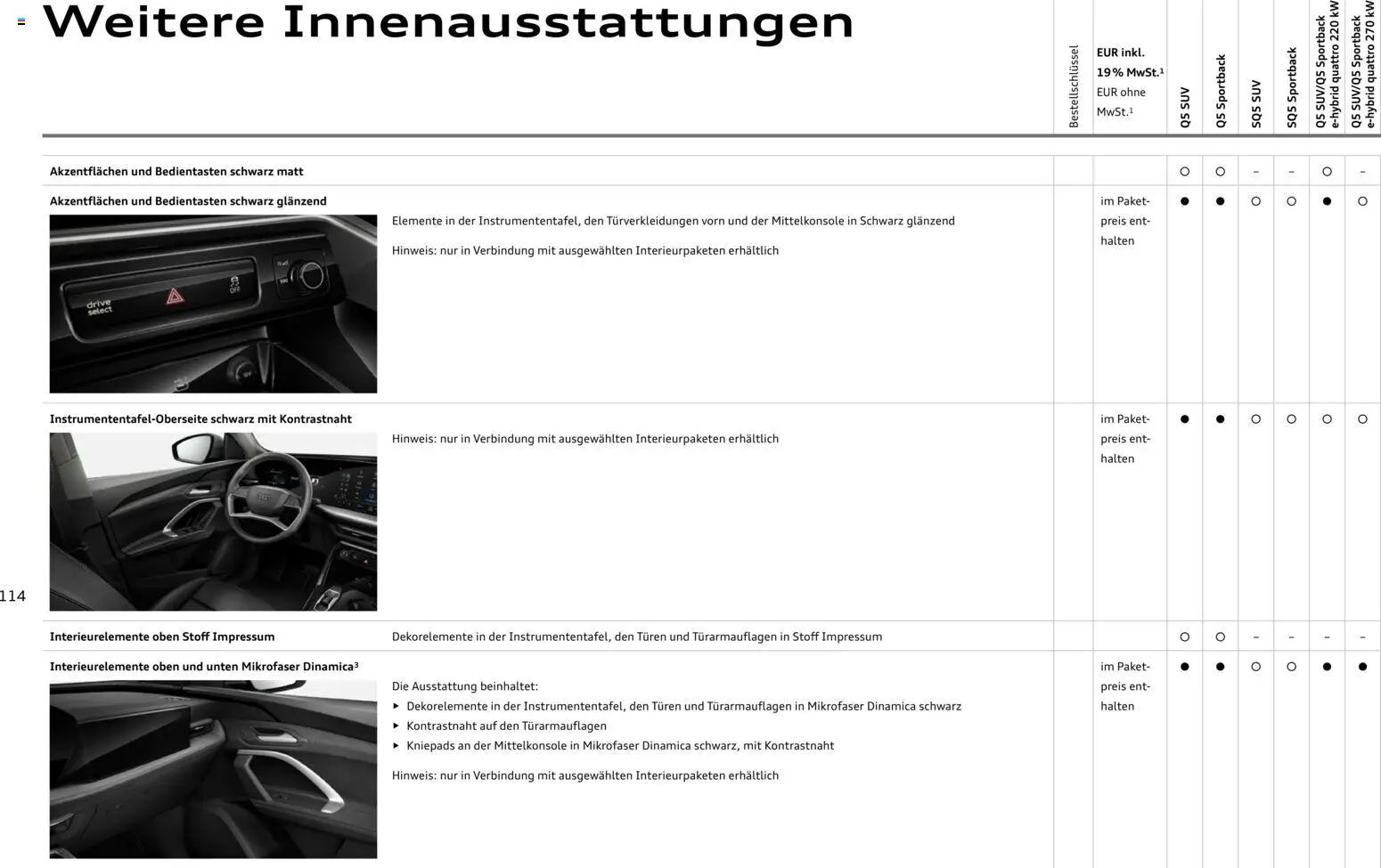 Audi Q5 – gültig ab 28.10.2025 | Seite: 114