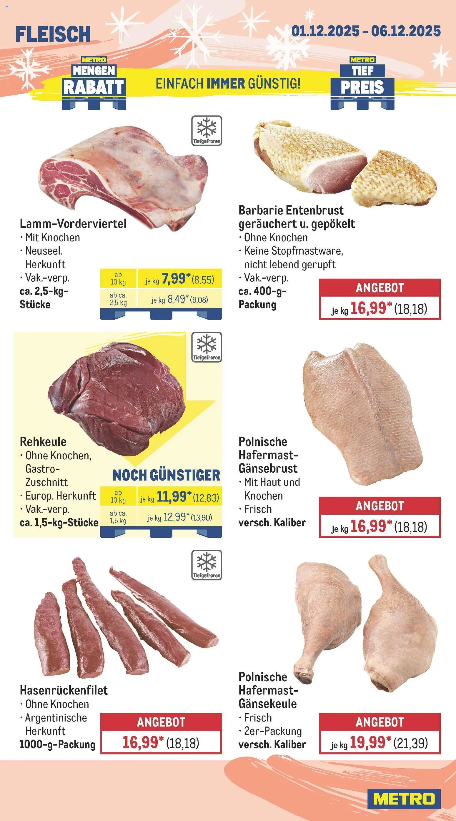 Metro Prospekt 	 – gültig ab 01.12.2025 | Seite: 4 | Produkte: Fleisch