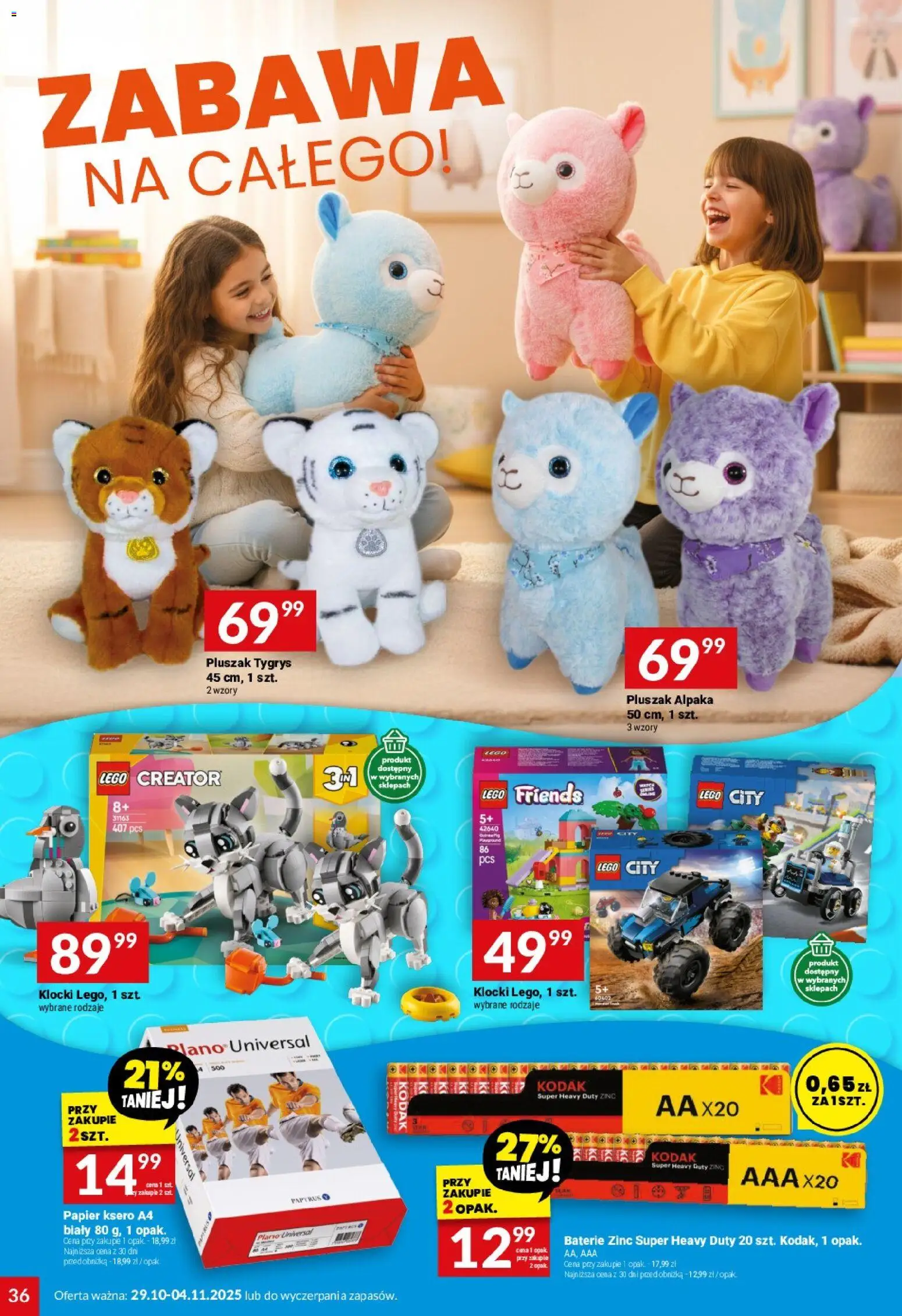 Twój Market Gazetka od 29.10.2025 | Strona: 36 | Produkty: PC, Baterie, Lego, Papier ksero