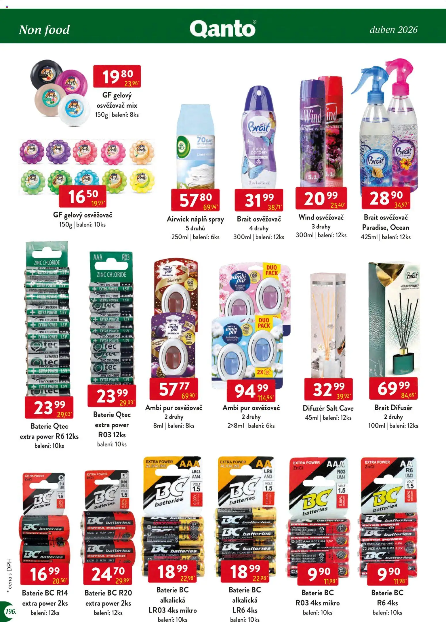 Astur & Qanto leták - Velkoobchod 04/2026 od 01.04.2026 | Strana: 196 | Produkty: Difuzér, Apple, Baterie