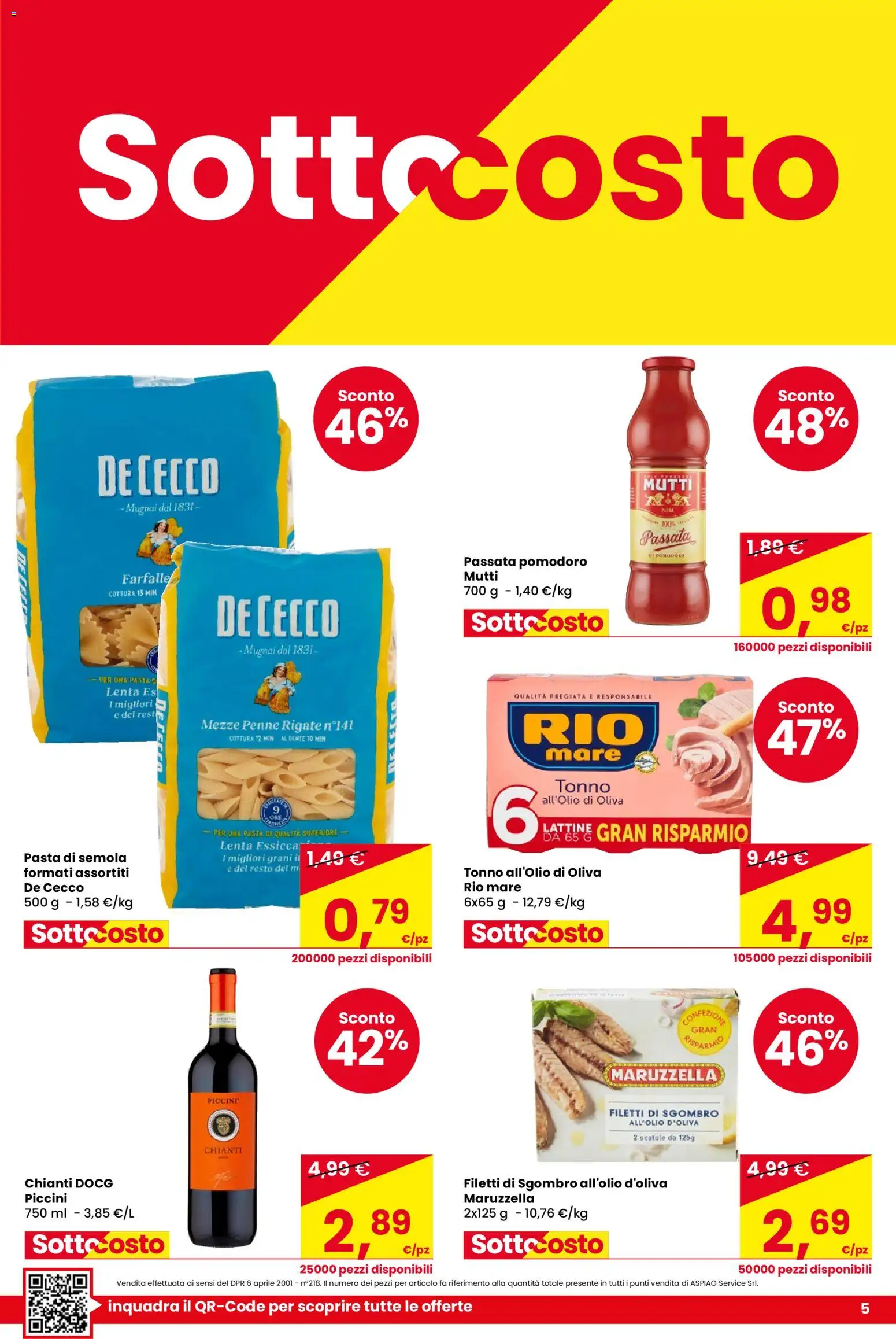 Volantino Despar del 05.02.2026 | Pagina: 5 | Prodotti: Pomodoro, Pasta, Mutti, Penne