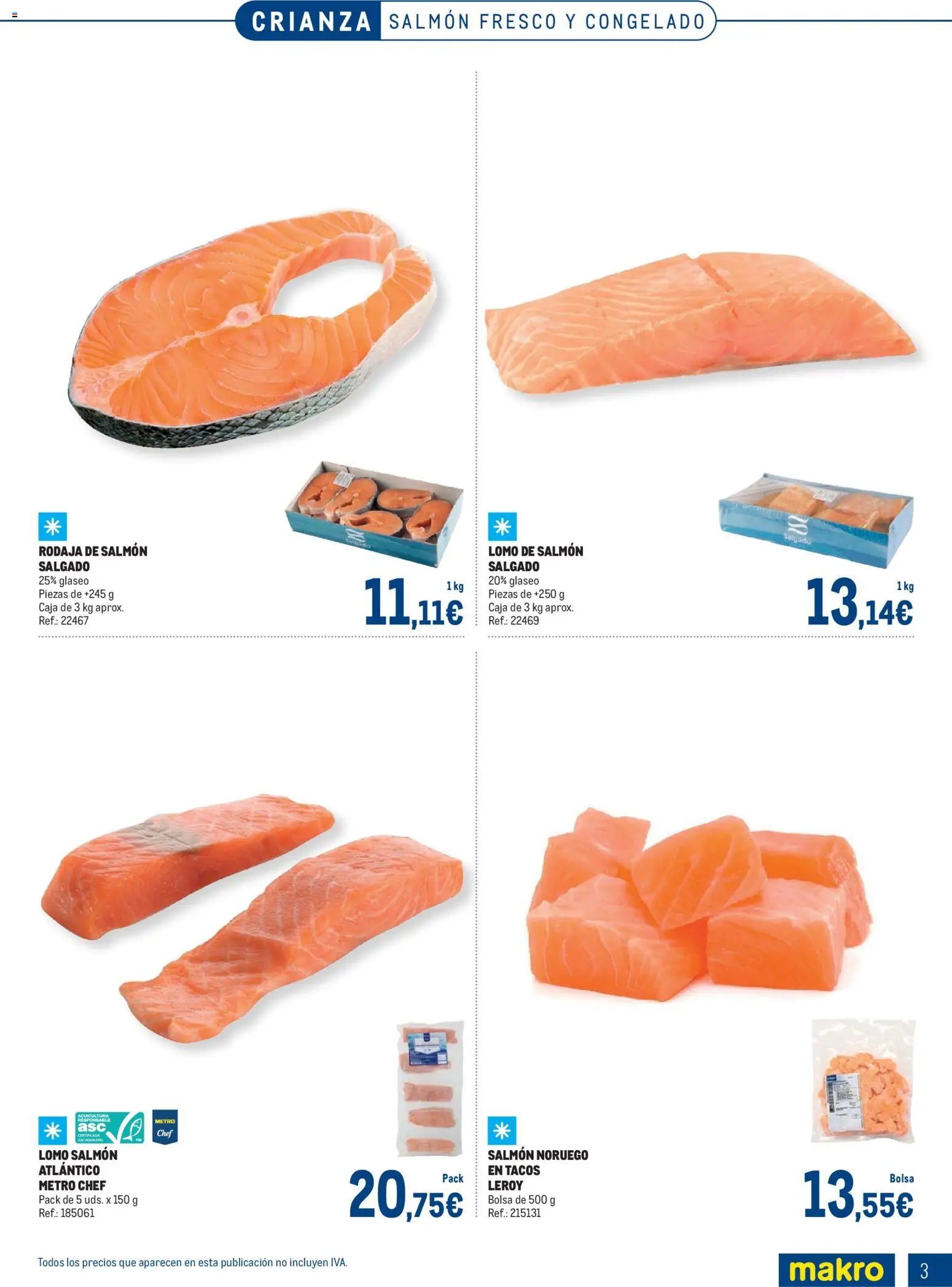 Makro Especial Pescados Norte 3 │ válido desde el 06.04.2026 | Página: 3 | Productos: Tacos, Bolsa, Caja