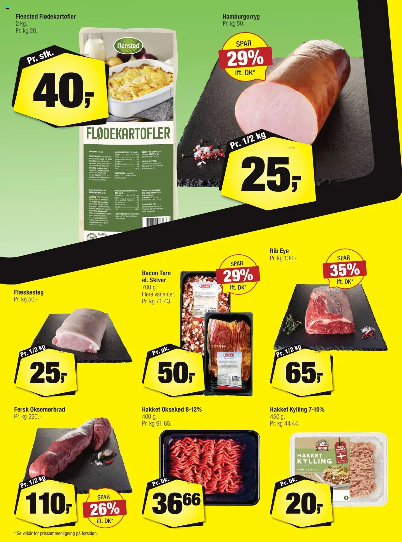 Calle tilbudsavis – gyldig fra 22.10.2025 | Side: 12 | Produkter: Oksekød, Flæskesteg, Bacon, Hamburgerryg