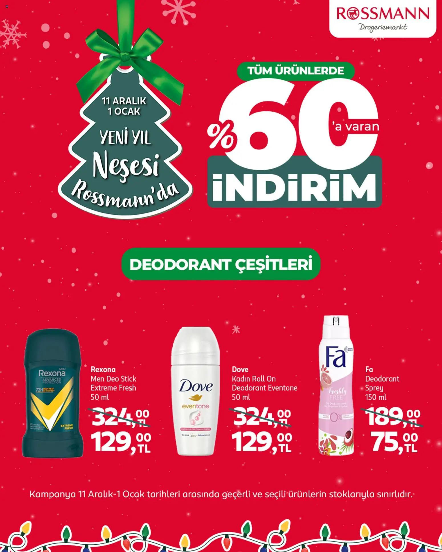 Rossmann İndirim - 11.12.2025 tarihinden itibaren geçerlidir | Sayfa: 7 | Ürünler: Deodorant, Ocak