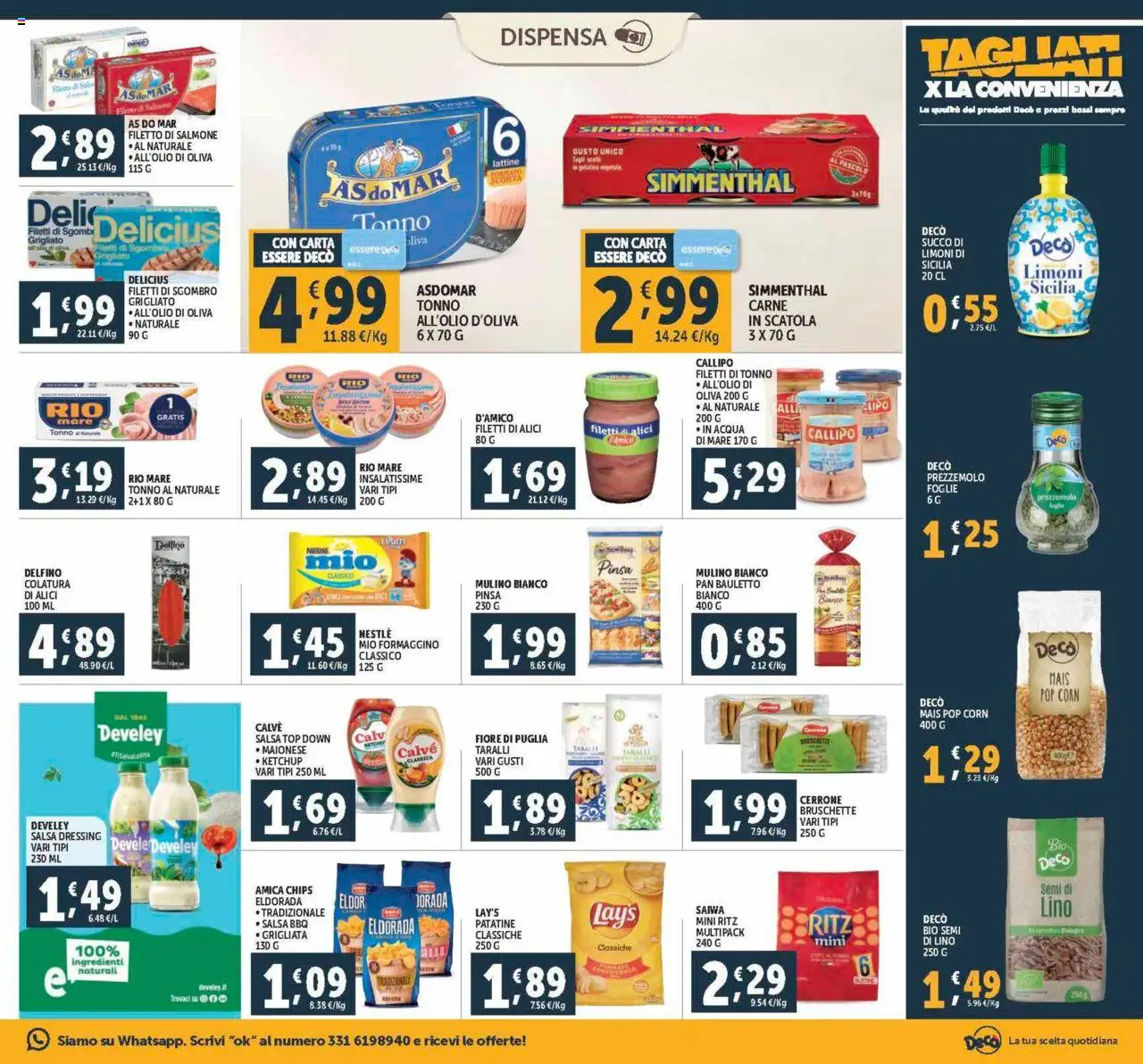 Volantino Decò del 12.09.2025 | Pagina: 13 | Prodotti: Salmone, Ketchup, Prezzemolo, Alici