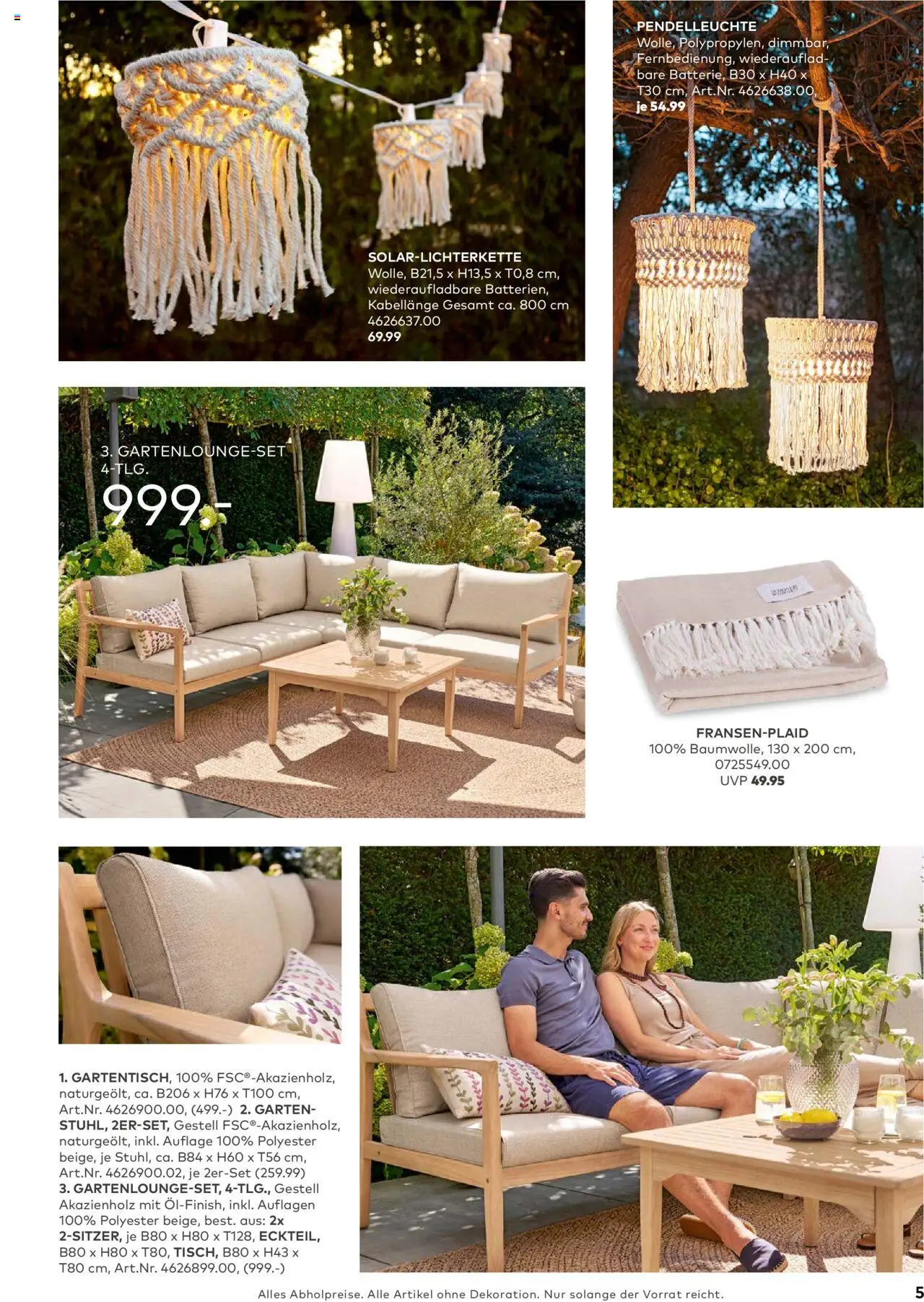 Porta! - Outdoor - Gartenmöbelkatalog 2025 - gültig ab dem 02.03.2025 | Seite: 5